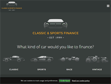 Tablet Screenshot of classicandsportsfinance.com
